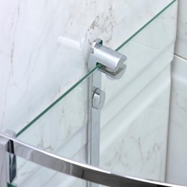Towel Bars, 1pc High Quality Contemporary Stainless Steel Glass Bathroom Shelf