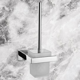 Toilet Brush Holder, 1pc High Quality Contemporary Stainless Steel Ceramic Toilet Brush Holder