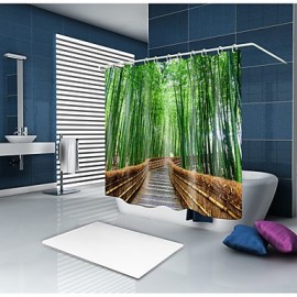 Shower Curtains & Hooks Country Polyester Novelty Machine Made Waterproof