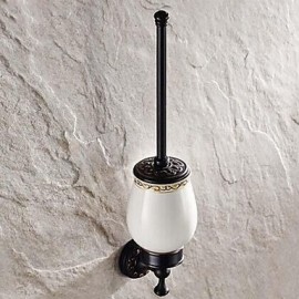 Toilet Brush Holder, 1pc Removable Antique Brass Toilet Brush Holder