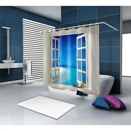 Shower Curtains & Hooks Contemporary Polyester Novelty Machine Made Waterproof