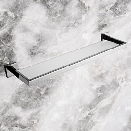 Towel Bars, 1pc High Quality Contemporary Stainless Steel Glass Bathroom Shelf