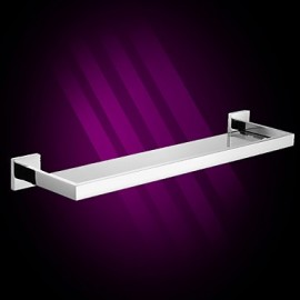 Towel Bars, 1pc High Quality Contemporary Stainless Steel Glass Bathroom Shelf