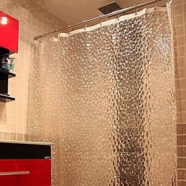 Shower Curtains, 1pc Shower Curtains Pure PEVA Waterproof Bathroom