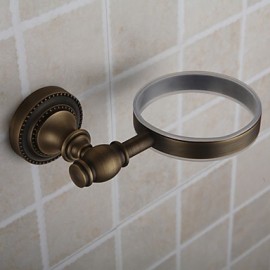 Toilet Brush Holder, 1pc Removable Antique Brass Toilet Brush Holder