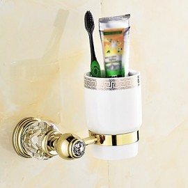 Toothbrush Holder, 1 pc Contemporary Brass Toothbrush Holder Bathroom