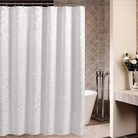 Shower Curtains Neoclassical Polyester Floral Botanical Machine Made