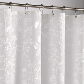 Shower Curtains Neoclassical Polyester Floral Botanical Machine Made