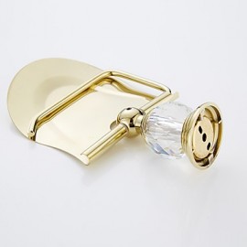 Toilet Paper Holders, 1 pc Contemporary Brass Crystal Toilet Paper Holder Bathroom