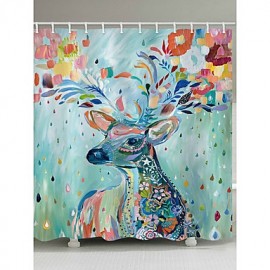Shower Curtains & Hooks Country Polyester Animal Machine Made Waterproof