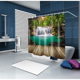 Shower Curtains & Hooks Country Polyester Novelty Machine Made Waterproof