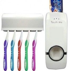Bathroom Gadgets, 1pc Multi-function Removable Modern Plastic Toothbrush Holder Wall Mounted