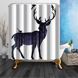 Shower Curtains, 1pc Bathroom Set Cotton Polyester Animal Bathroom