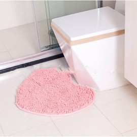 Mats & Rugs, Casual Bath Mats Polyester Solid Colored Heart