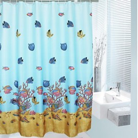 Shower Curtains Modern Polyester Novelty Machine Made