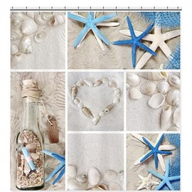 Shower Curtains Neoclassical Polyester Cartoon Machine Made