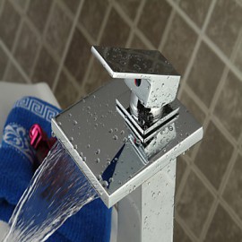 Centerset Single Handle One Hole in Chrome Bathroom Sink Tap