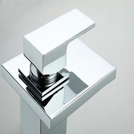 Centerset Single Handle One Hole in Chrome Bathroom Sink Tap