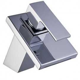 Centerset Single Handle One Hole in Chrome Bathroom Sink Tap