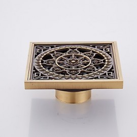 Drains, Faucet accessory - Superior Quality - Contemporary Brass Floor Drain - Finish - Antique Bronze