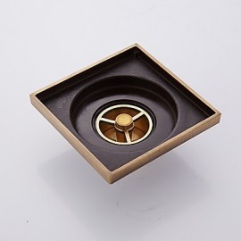 Drains, Faucet accessory - Superior Quality - Contemporary Brass Floor Drain - Finish - Antique Bronze