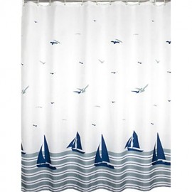 Shower Curtains Neoclassical Polyester Curve Machine Made