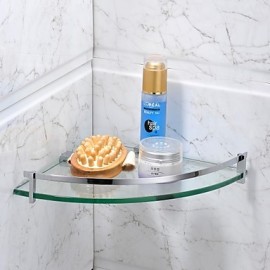 Towel Bars, 1pc High Quality Contemporary Stainless Steel Glass Bathroom Shelf