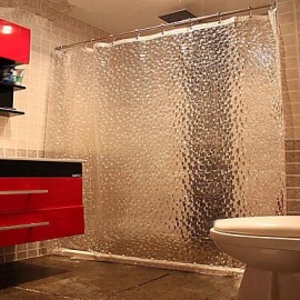 Shower Curtains Neoclassical PEVA Geometric Machine Made