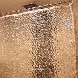 Shower Curtains Neoclassical PEVA Geometric Machine Made