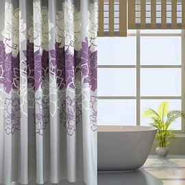 Shower Curtains Neoclassical Polyester Floral Botanical Machine Made