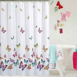 Shower Curtains Neoclassical Polyester Animal Machine Made