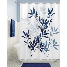 Shower Curtains Neoclassical Polyester Leaf Machine Made