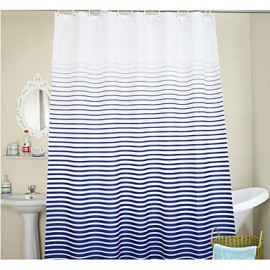 Shower Curtains Neoclassical Polyester Stripe Machine Made