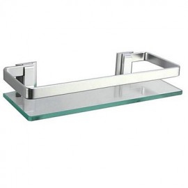 Towel Bars, 1 pc Contemporary Aluminum Glass Bathroom Shelf Bathroom