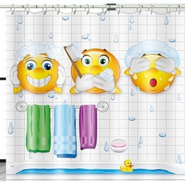 Shower Curtains & Hooks Modern Polyester Novelty Machine Made Waterproof