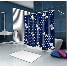 Shower Curtains & Hooks Casual Polyester Novelty Machine Made Waterproof