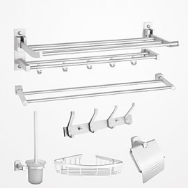 Bathroom Accessory Set, High Quality Contemporary Aluminum Bathroom Accessory Set Wall Mounted
