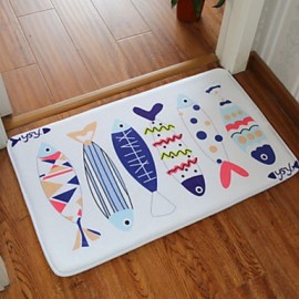 Mats & Rugs, Sheer Tights Bath Rugs Coral Velve Floral Print Four Leaf Clover