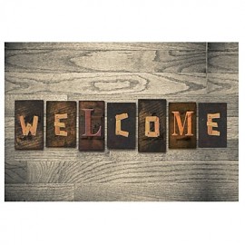 Mats & Rugs, Country Bath Mats Wood Creative Rectangle Non-Slip