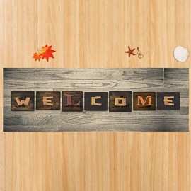 Mats & Rugs, Country Bath Mats Wood Creative Rectangle Non-Slip