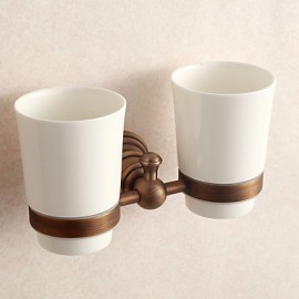 Toothbrush Holder, 1 pc Neoclassical Brass Toothbrush Holder Bathroom