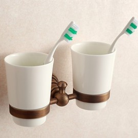 Toothbrush Holder, 1 pc Neoclassical Brass Toothbrush Holder Bathroom