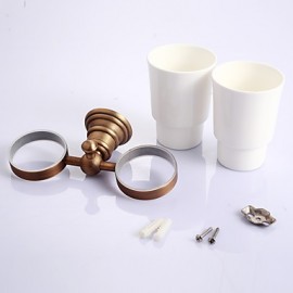 Toothbrush Holder, 1 pc Neoclassical Brass Toothbrush Holder Bathroom