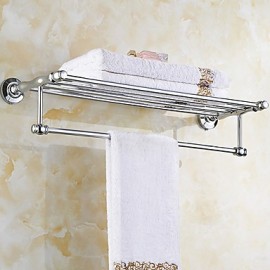 Towel Bars, 1 pc Contemporary Brass Stainless Steel Bathroom Shelf Bathroom