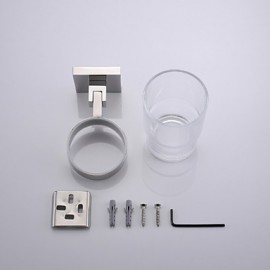 Toothbrush Holder, 1 pc Contemporary Stainless Steel Toilet Brush Holder Bathroom