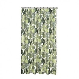 Shower Curtains Modern Polyester Leaf Machine Made