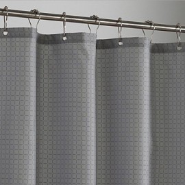 Shower Curtains Neoclassical Polyester Plaid Machine Made