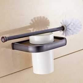 Toilet Brush Holder, Modern Contemporary Toilet Brushes & Holders Brass Non Skid Cylindrical Foam