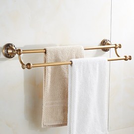 Towel Bars, 1 pc Neoclassical Brass Towel Bar Bathroom