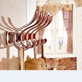 Robe Hooks, 1 pc Neoclassical Brass Zinc Alloy Robe Hook Bathroom
